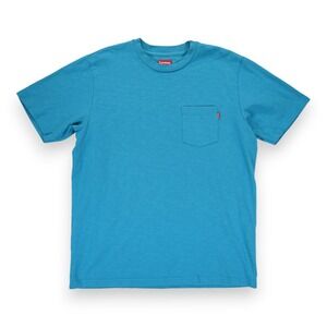 Supreme Men's Short Sleeve Pocket Tee Dusty Blue Large‎